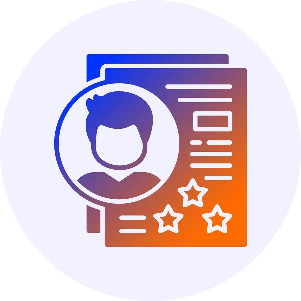 Experience Icon Minimal Gradient Style vector