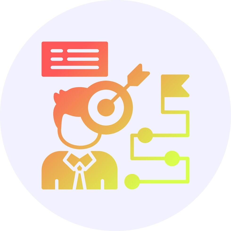 Mission Icon Minimal Gradient Style Design vector