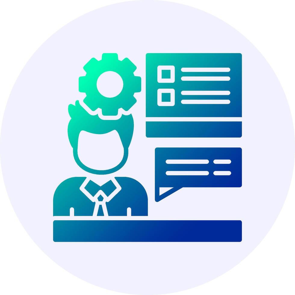 Training Icon Minimal Gradient Style vector