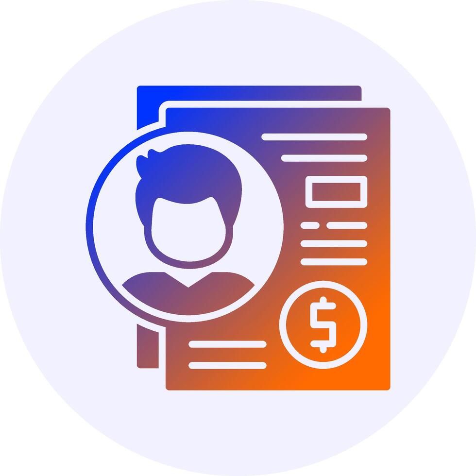 Compensation Icon Minimal Gradient Style vector