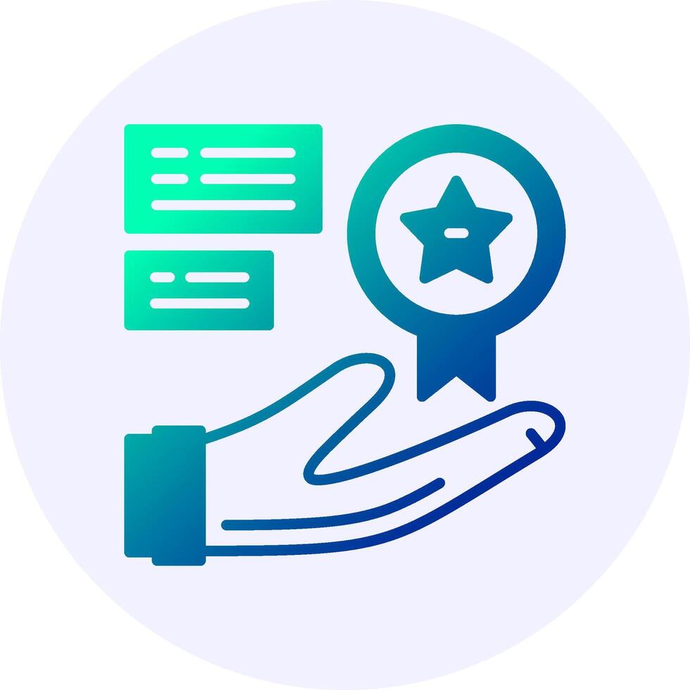 Perks Icon Minimal Gradient Style vector