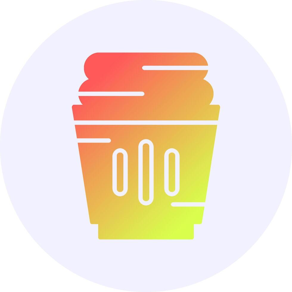 Laundry basket Icon Minimal Gradient Style vector