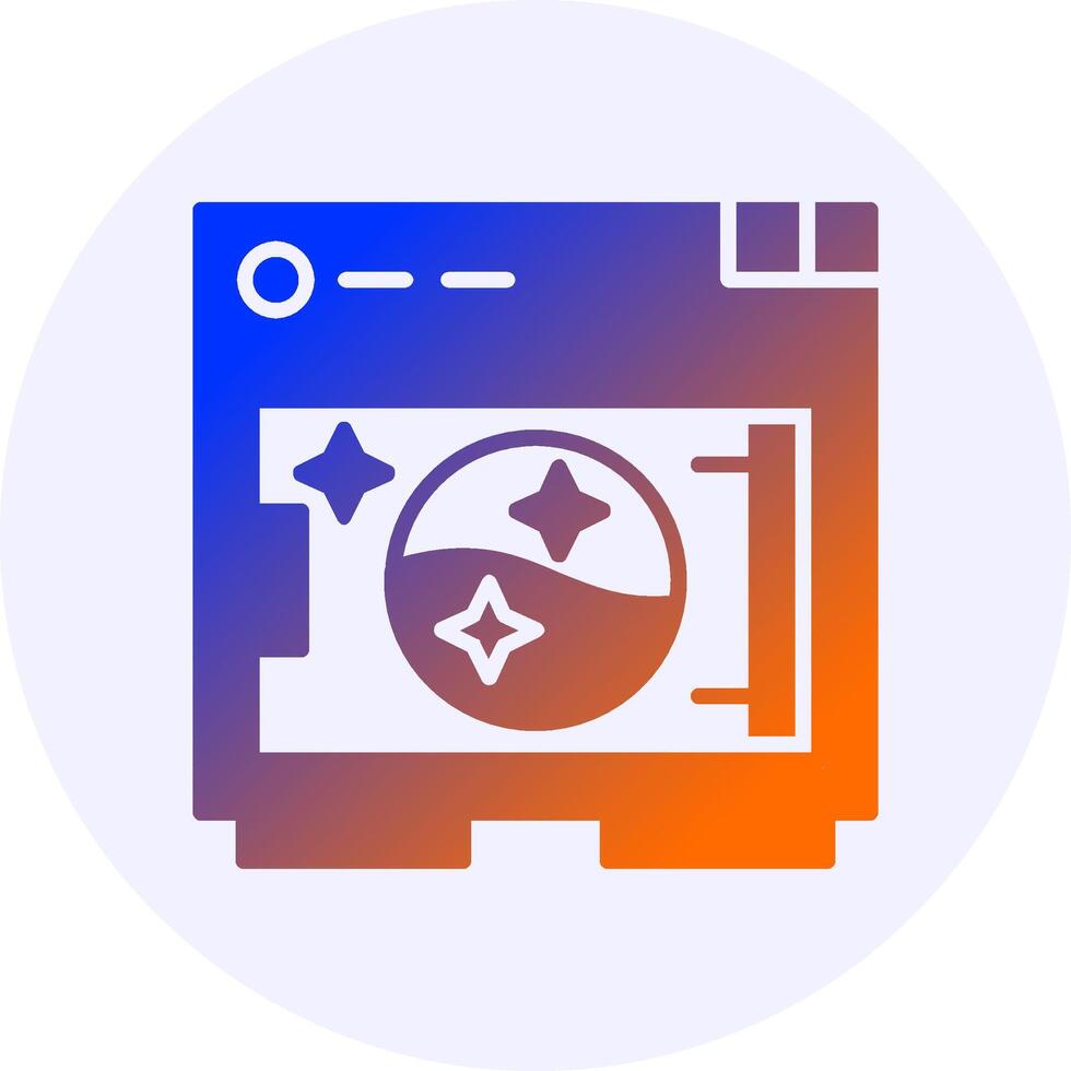 Dryer Icon Minimal Gradient Style vector