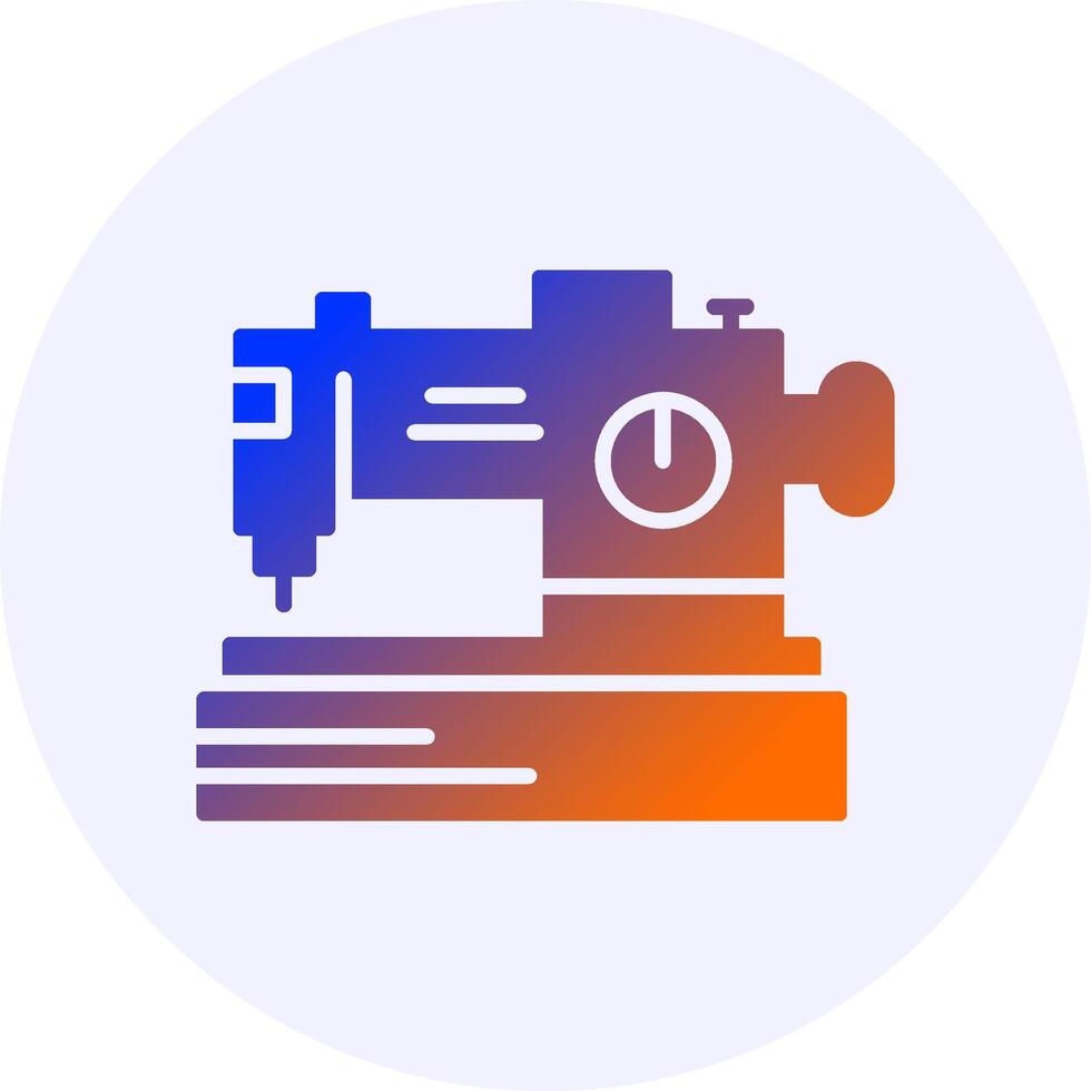 Sewing machine Icon Minimal Gradient Style vector