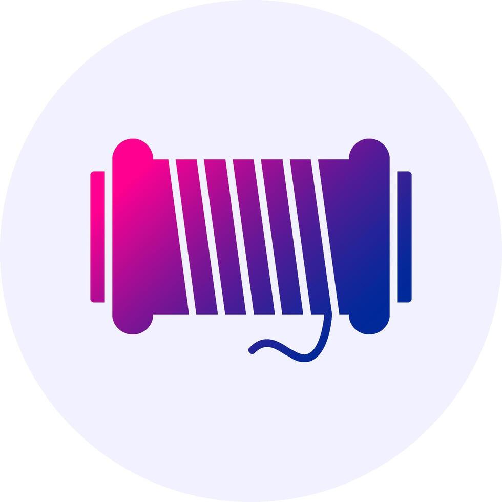 Thread spool Icon Minimal Gradient Style vector