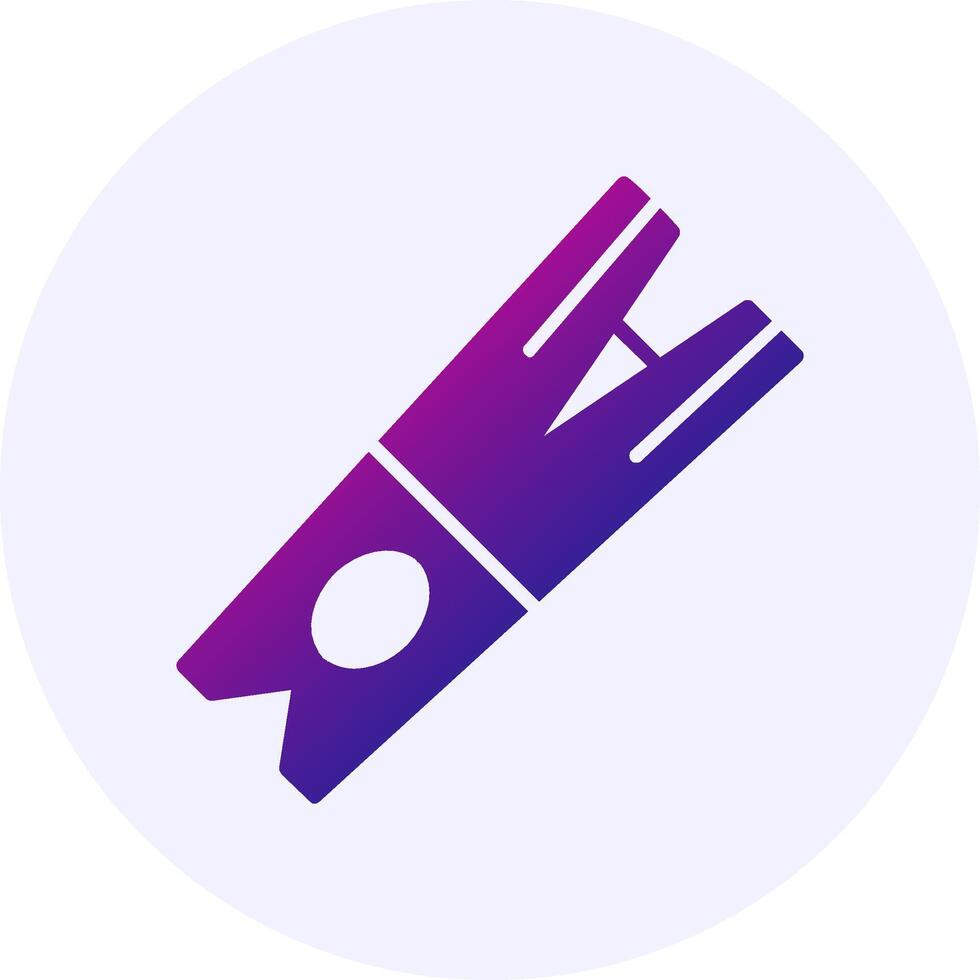 Clothespin Icon Minimal Gradient Style vector