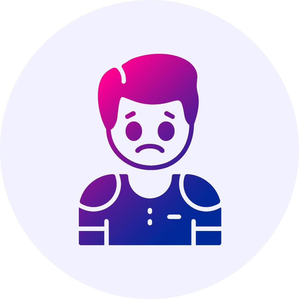 Shame Emotion Icon Minimal Gradient Style vector