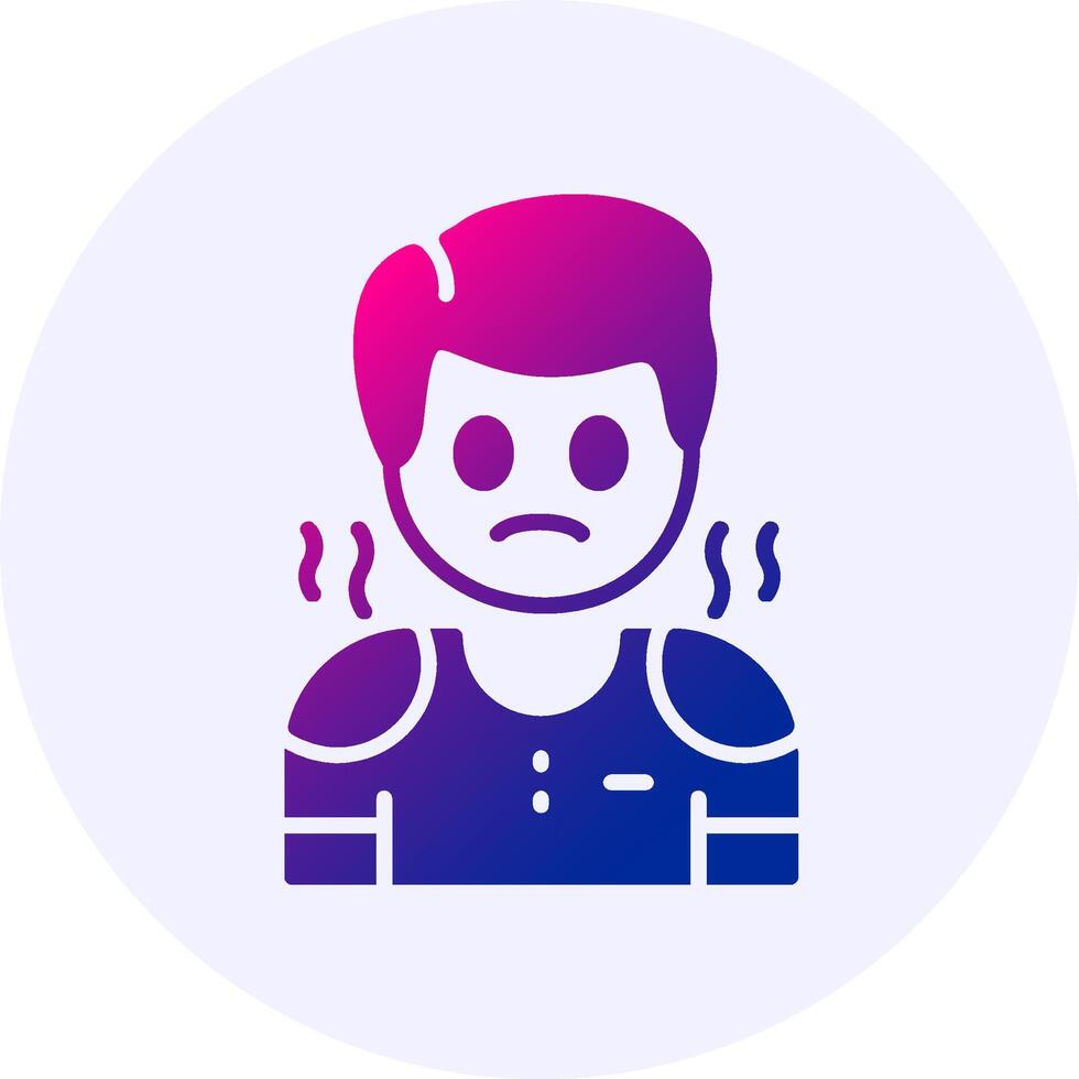 Pity Emotion Icon Minimal Gradient Style vector