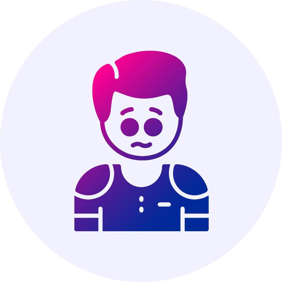 Apprehension Emotion Icon Minimal Gradient Style vector