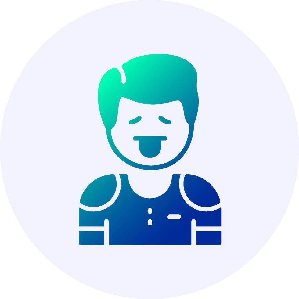 Aversion Emotion Icon Minimal Gradient Style vector