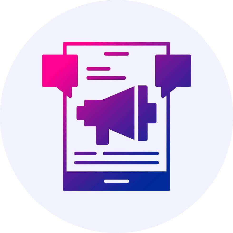 Social media Circle Icon Minimal Gradient Style vector
