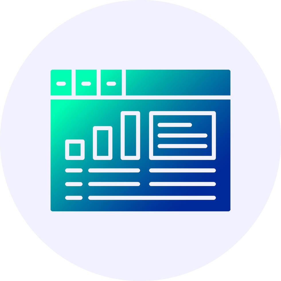 Google Analytics Circle Icon Minimal Gradient Style vector