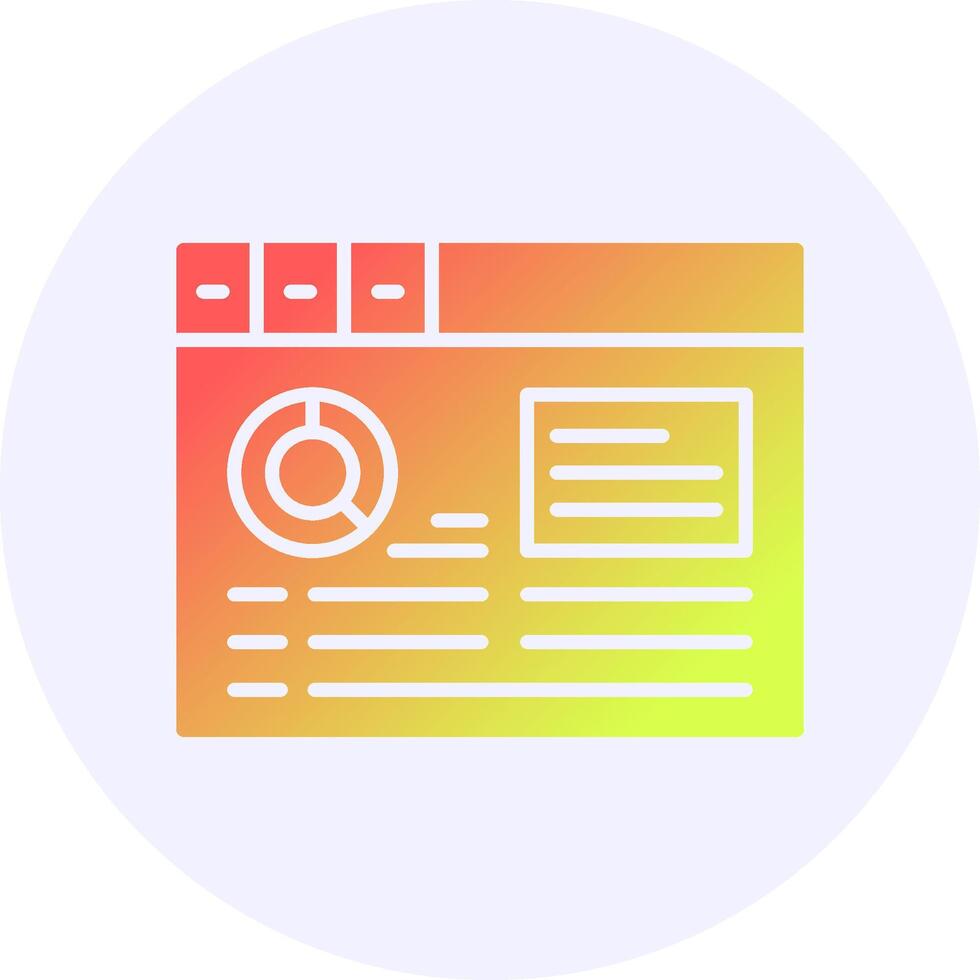 Web analytics Circle Icon Minimal Gradient Style vector