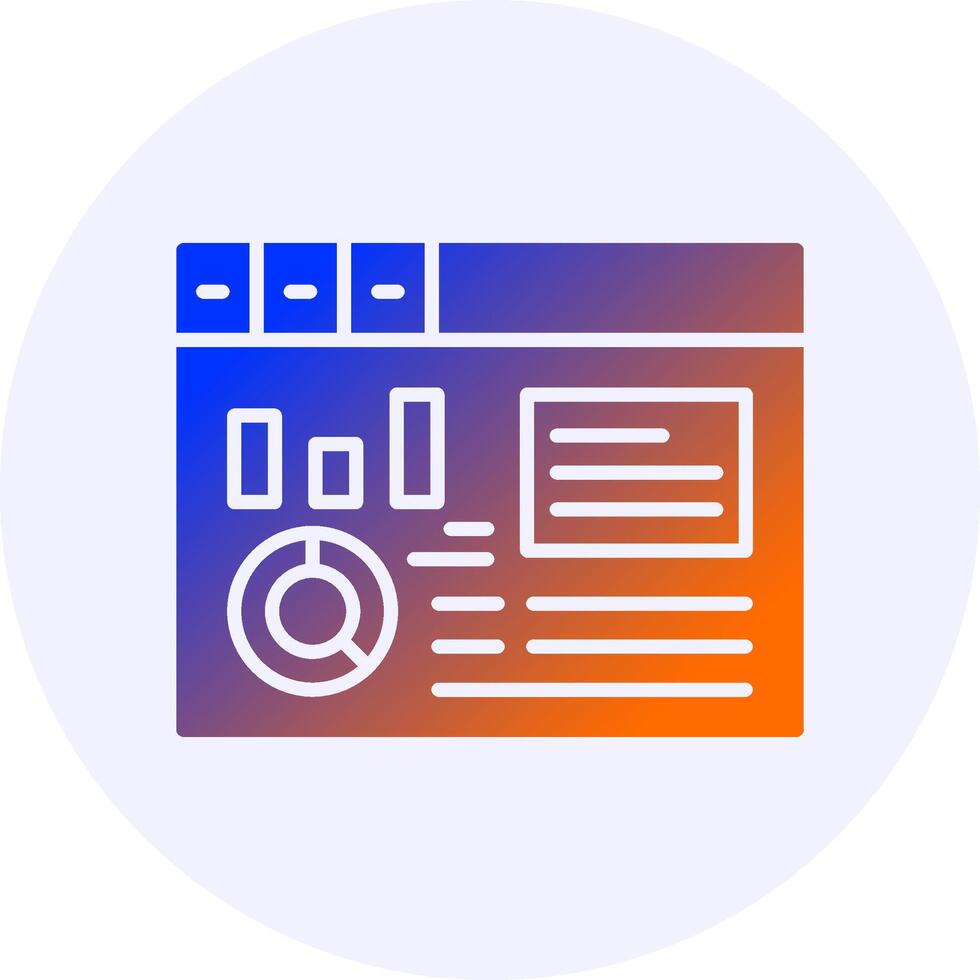 Dashboard Circle Icon Minimal Gradient Style vector