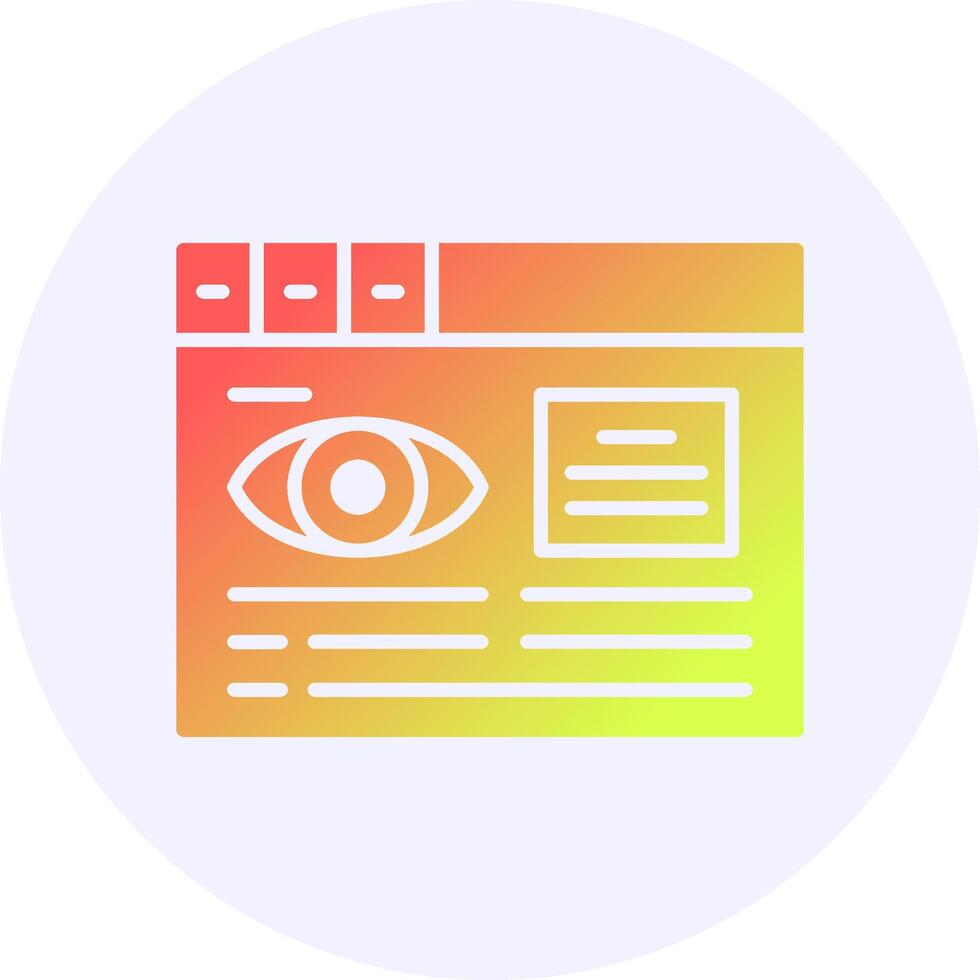 Session duration Circle Icon Minimal Gradient Style vector
