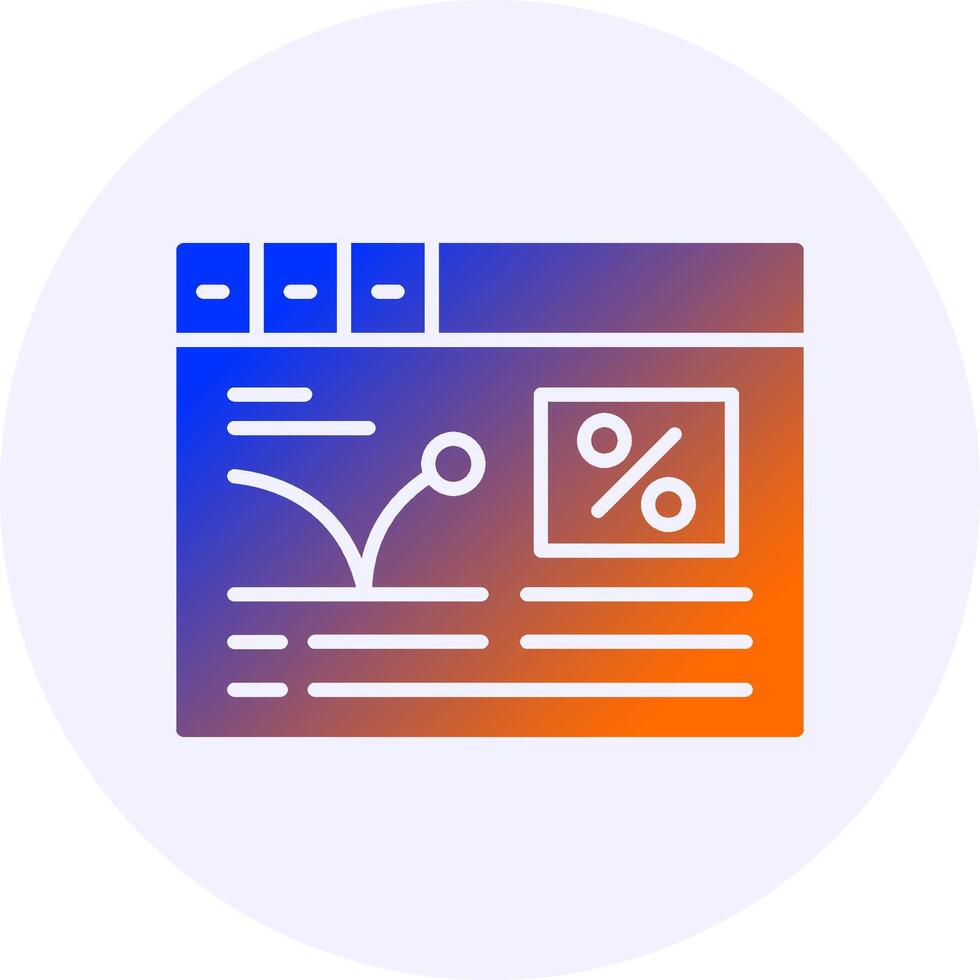 Engagement Circle Icon Minimal Gradient Style vector