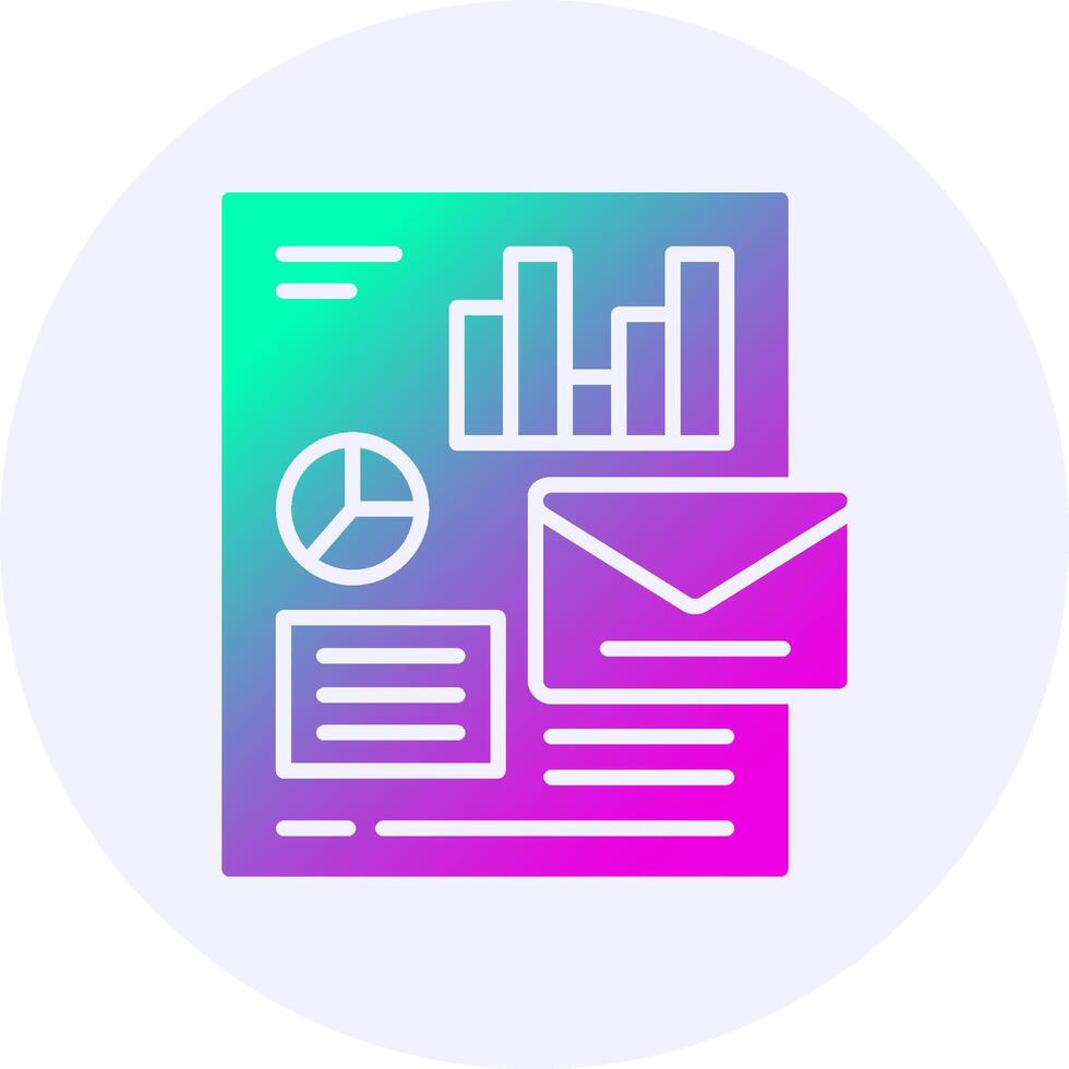 Social media analytics Circle Icon Minimal Gradient Style vector