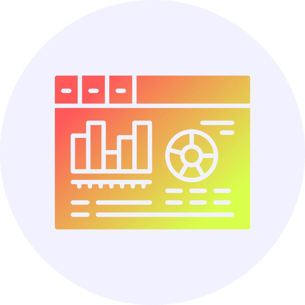 Mobile app analytics Circle Icon Minimal Gradient Style vector