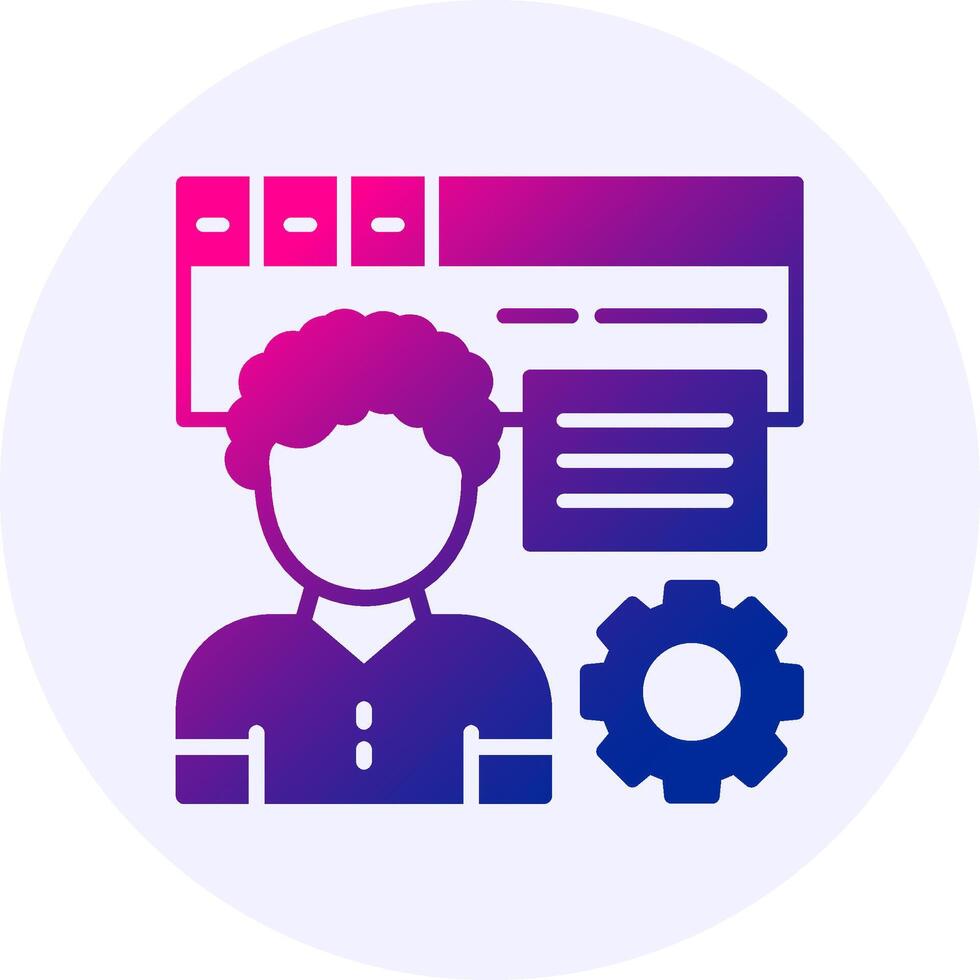 Link outreach Circle Icon Minimal Gradient Style vector