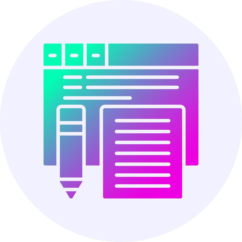 SEO specialist Circle Icon Minimal Gradient Style vector