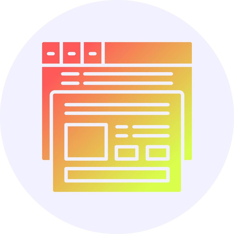 Quality score Circle Icon Minimal Gradient Style vector