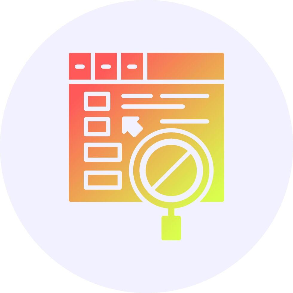 Bid management Circle Icon Minimal Gradient Style vector