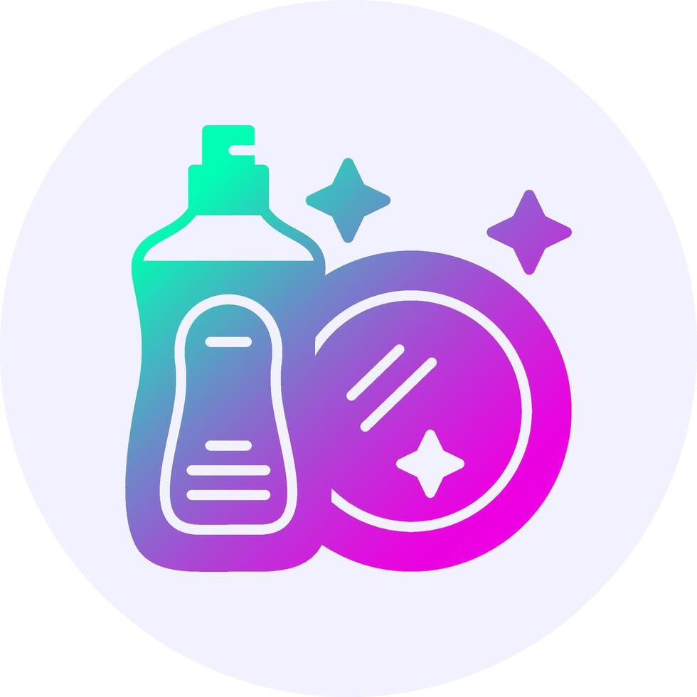 Dish washing Solid Gradient Style Icon vector