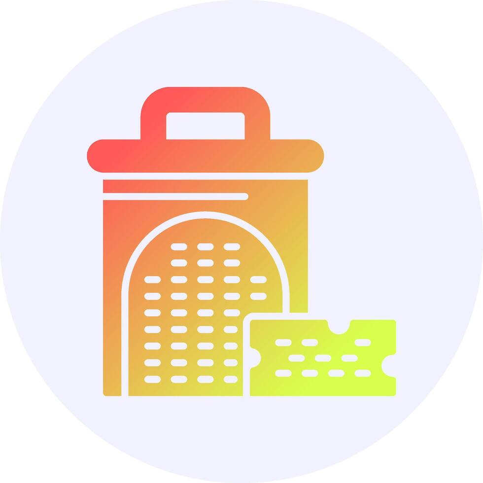 Cheese grater Solid Gradient Style Icon vector