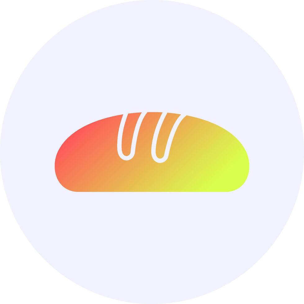 Bread Solid Gradient Style Icon vector
