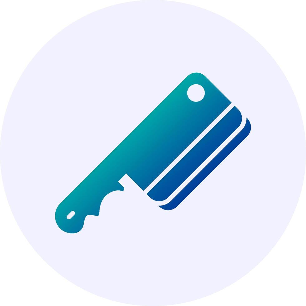 Butcher Knife Solid Gradient Style Icon vector