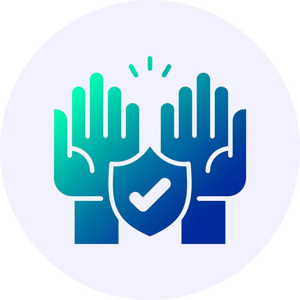 Safe Gradient Style Icon vector