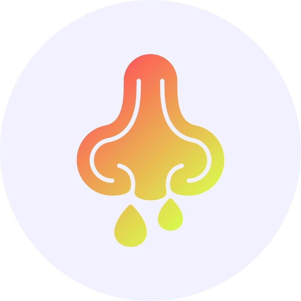 Nose bleeding Gradient Style Icon vector