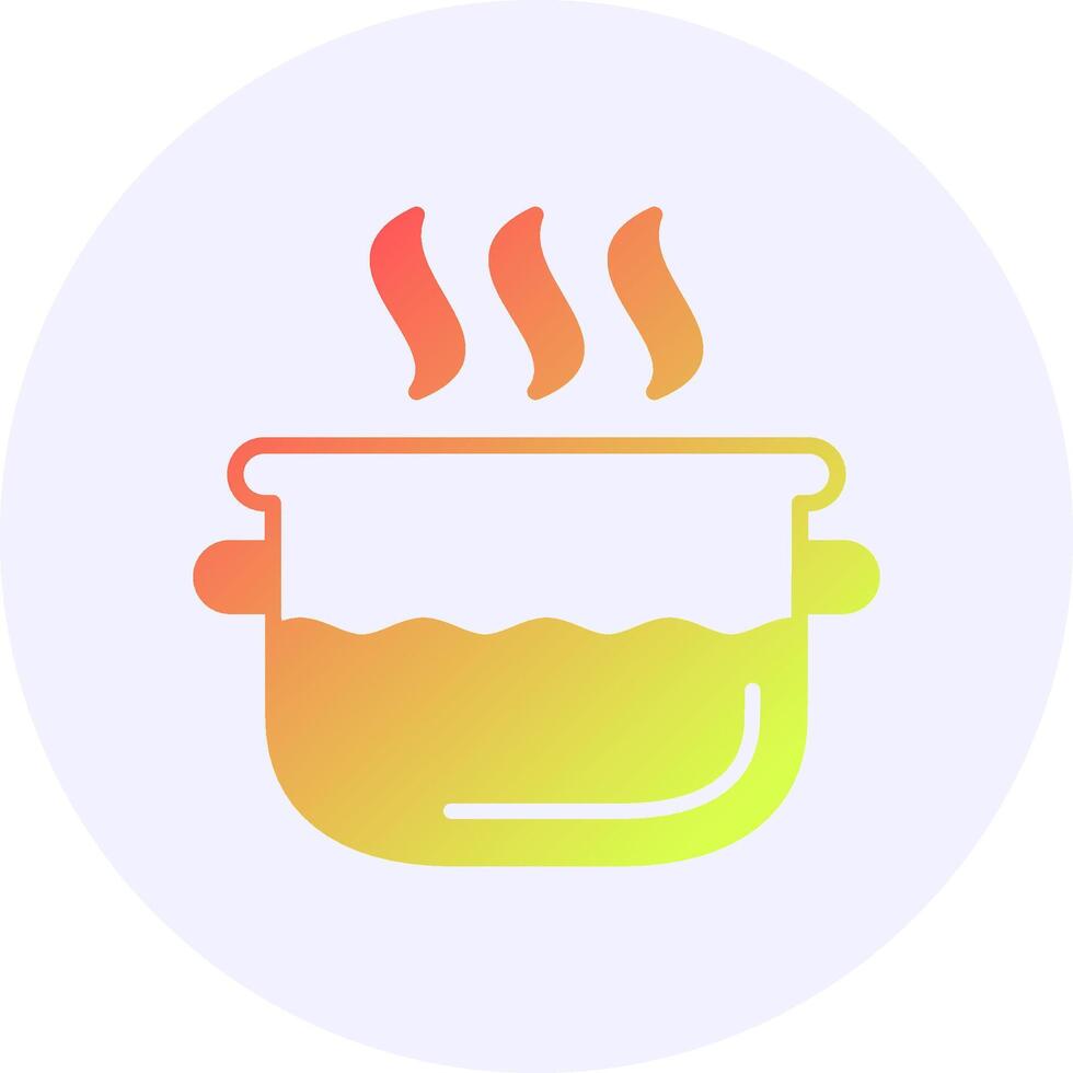 Steaming Gradient Style Icon vector