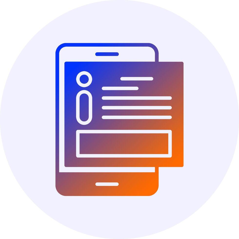 Information Icon Gradient Style vector
