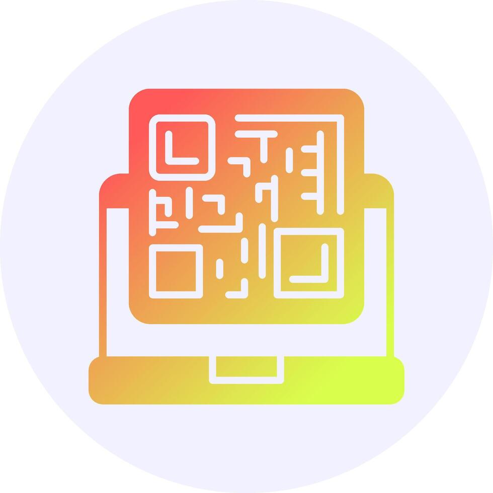 Qr code Icon Gradient Style vector