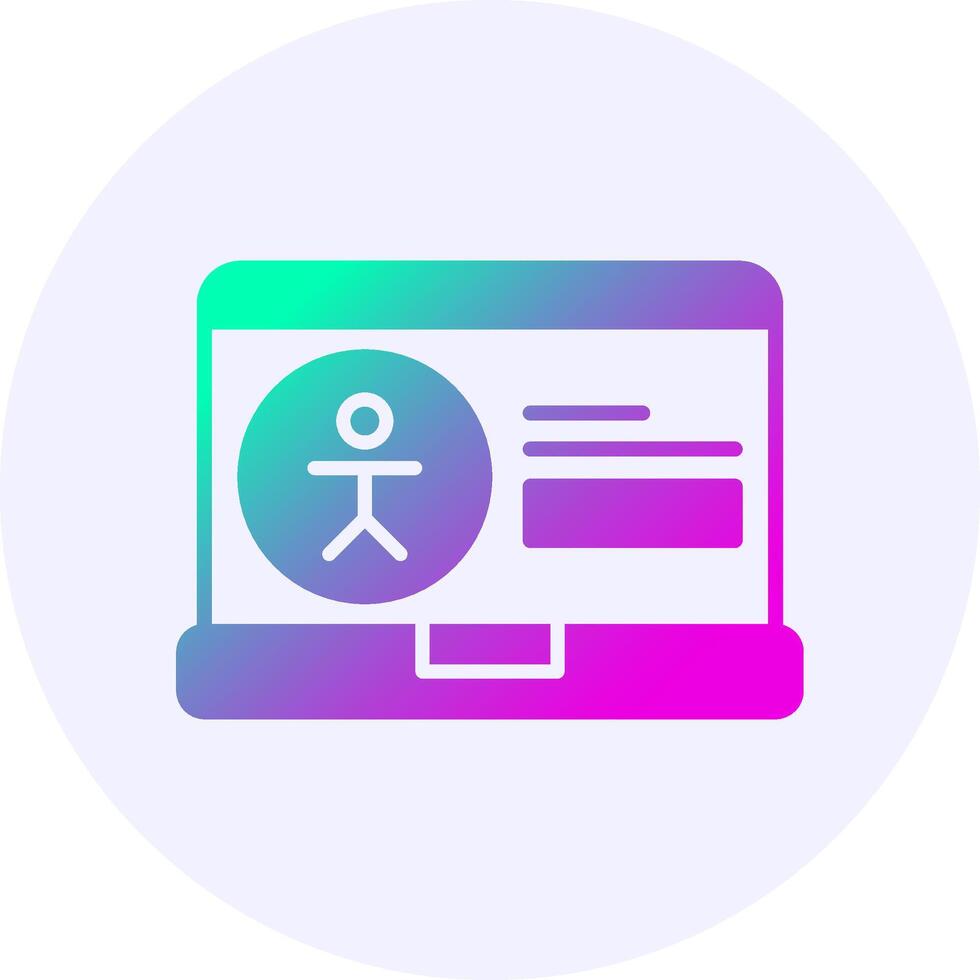 Accessibility Icon Minimal Gradient Style vector