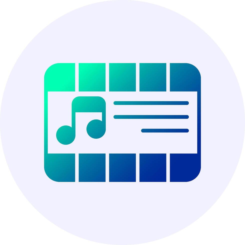 Music Icon Gradient Style vector
