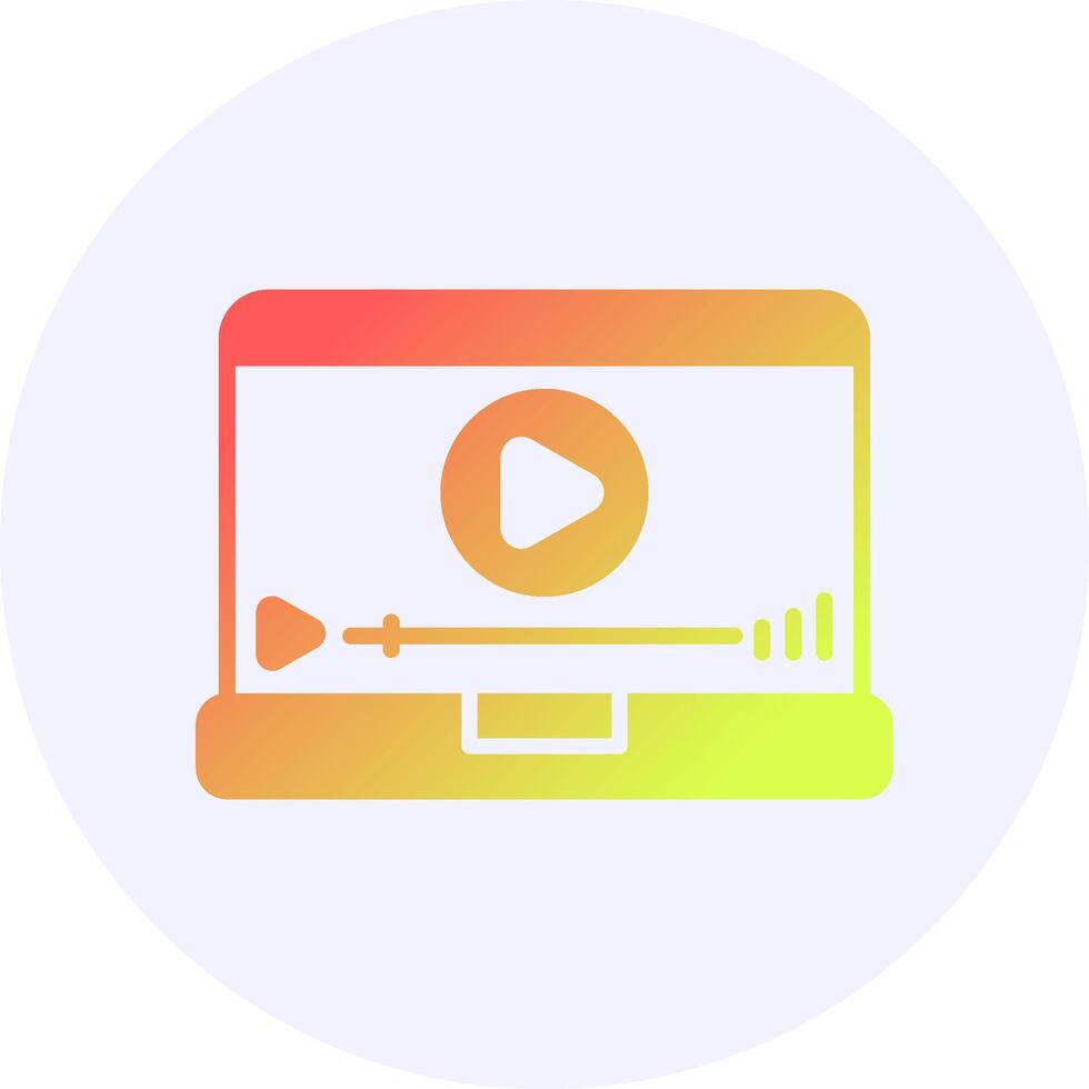 player Icon Minimal Gradient Style vector