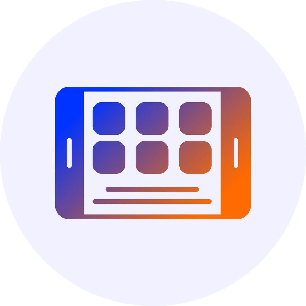 Mobile Icon Gradient Circle Design vector