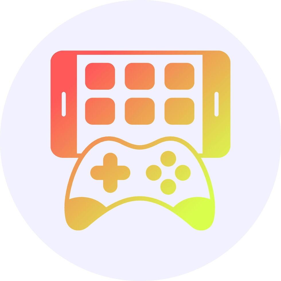 Game controller Icon Minimal Gradient Style vector
