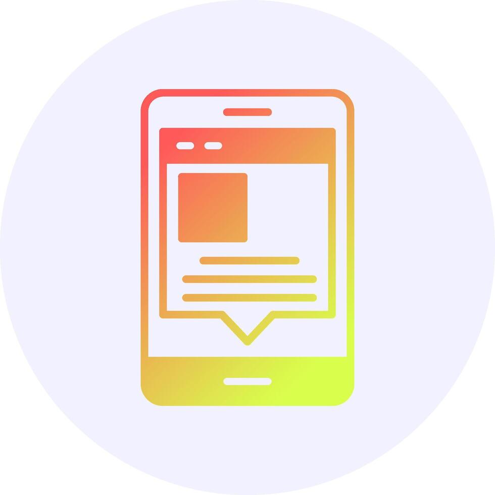 Post Icon Minimal Gradient Style vector