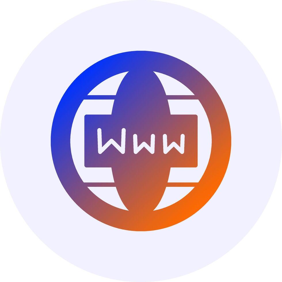Web Icon Minimal Gradient Style vector