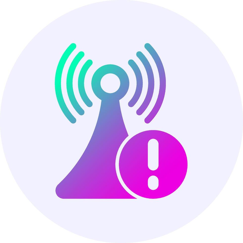 Connection lost Notification Icon Minimal Gradient Style vector