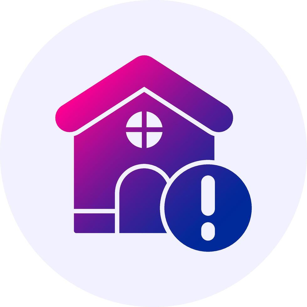 Home Notification Icon Minimal Gradient Style vector