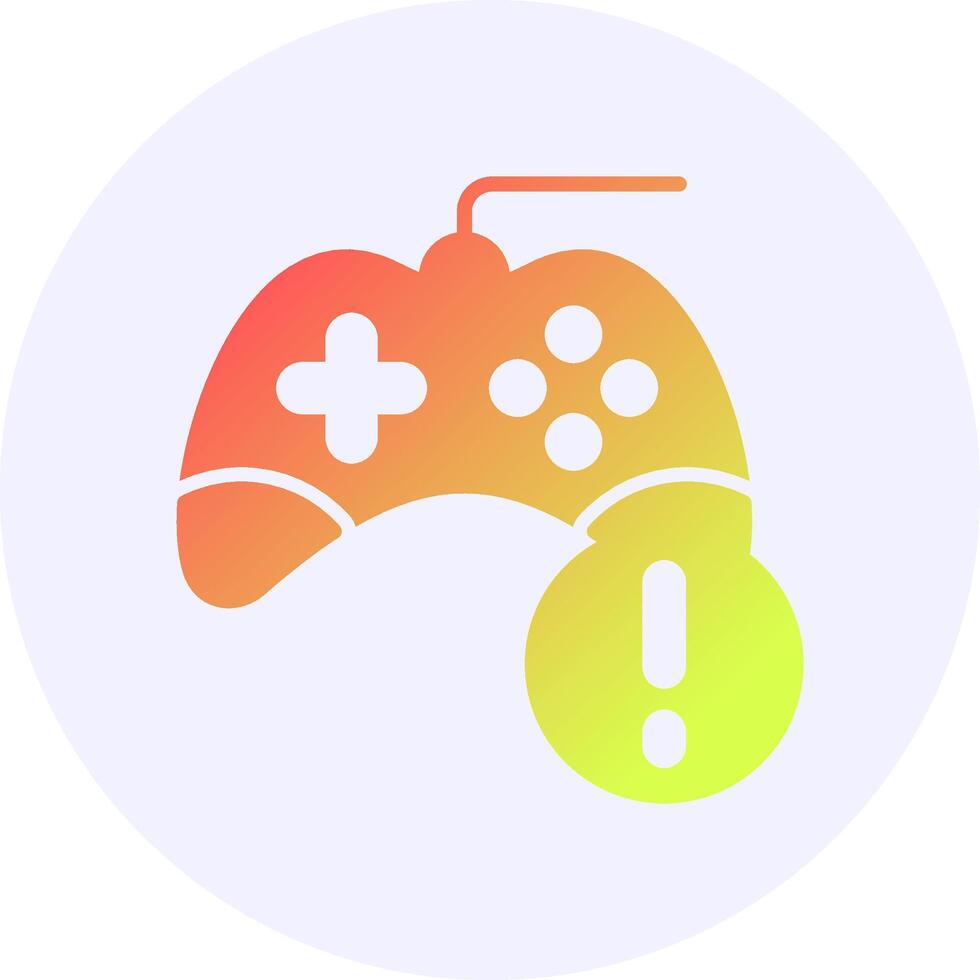 Game Notification Icon Minimal Gradient Style vector