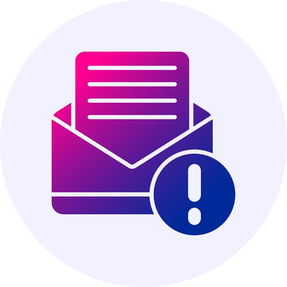 Mail Notification Icon Minimal Gradient Style vector