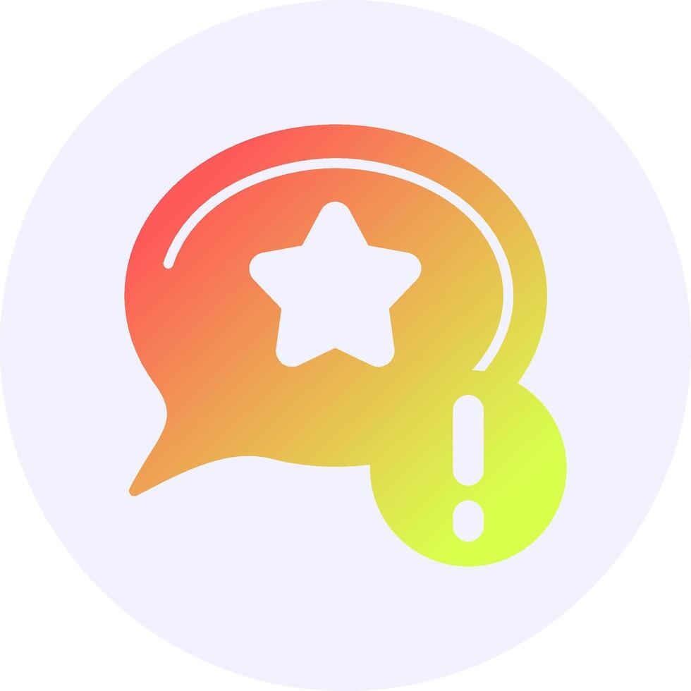 Favourite Notification Icon Minimal Gradient Style vector