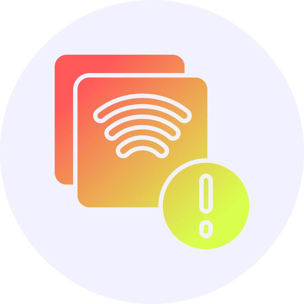 Screen mirroring Notification Icon Minimal Gradient Style vector