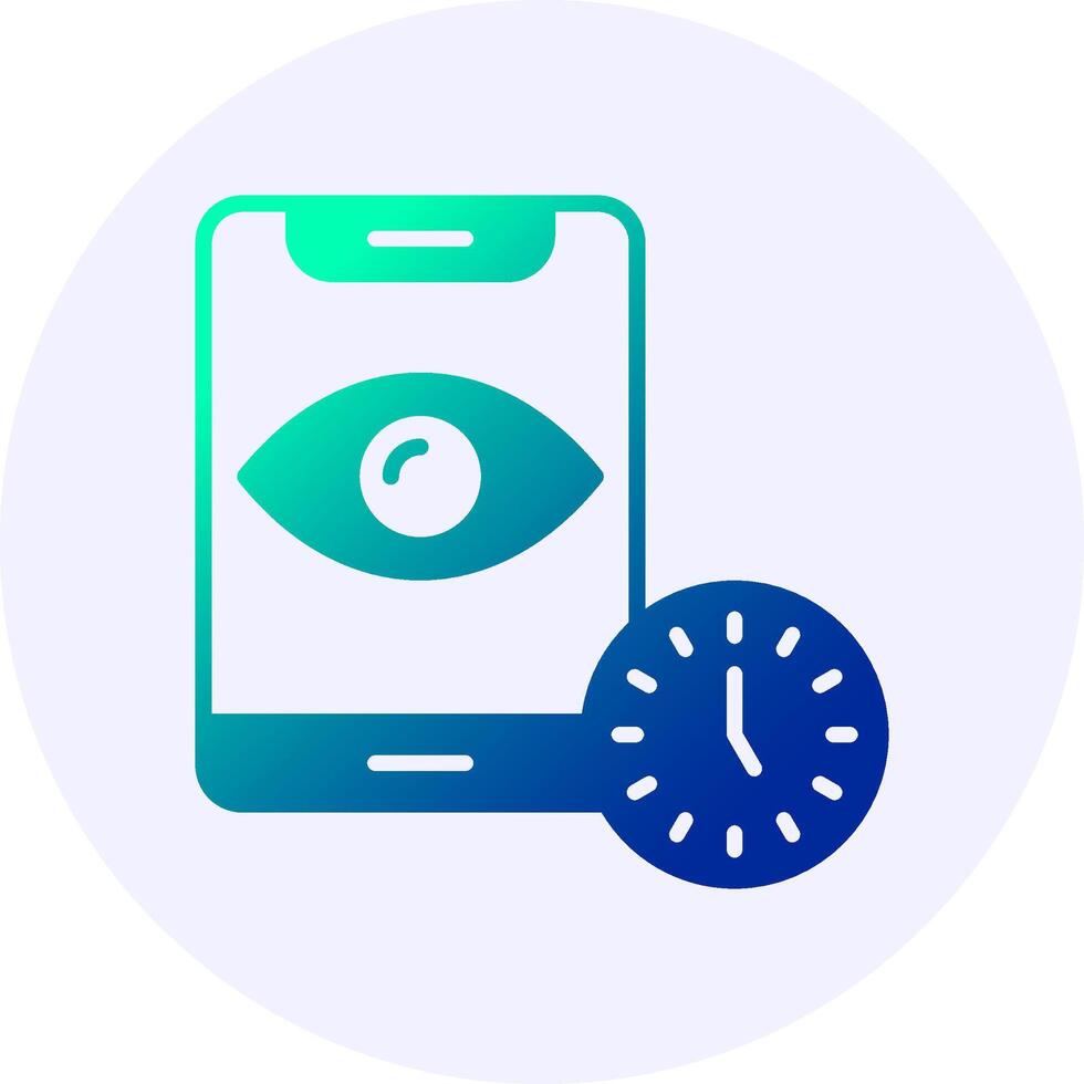 Screen timeout Notification Icon Minimal Gradient Style vector