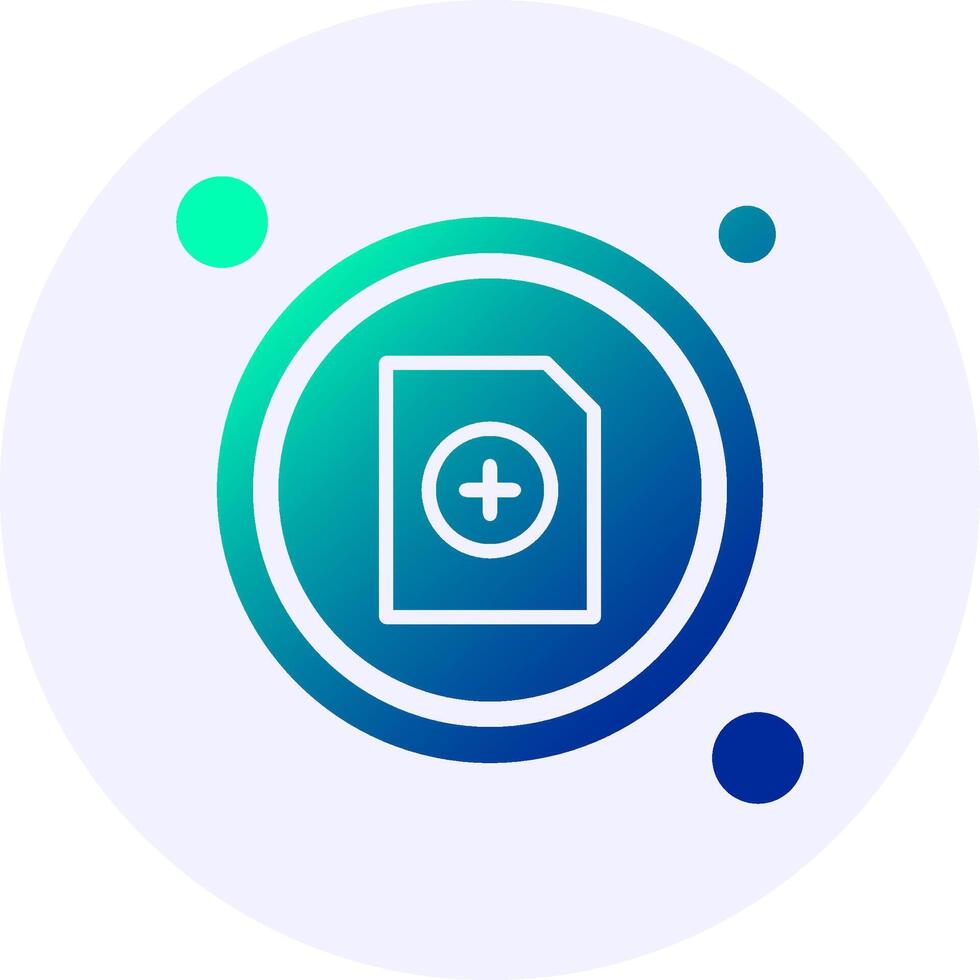 New File Button Navigation Icon Minimal Gradient Style vector